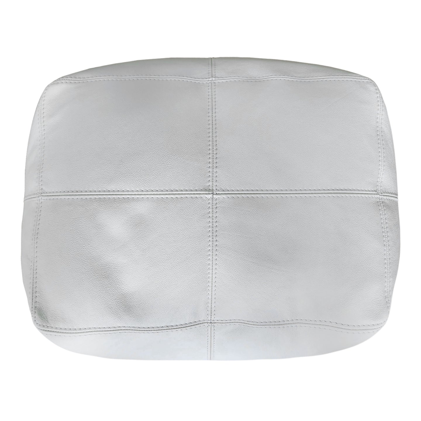 The Footsie - Ottoman - Leather - Armani White